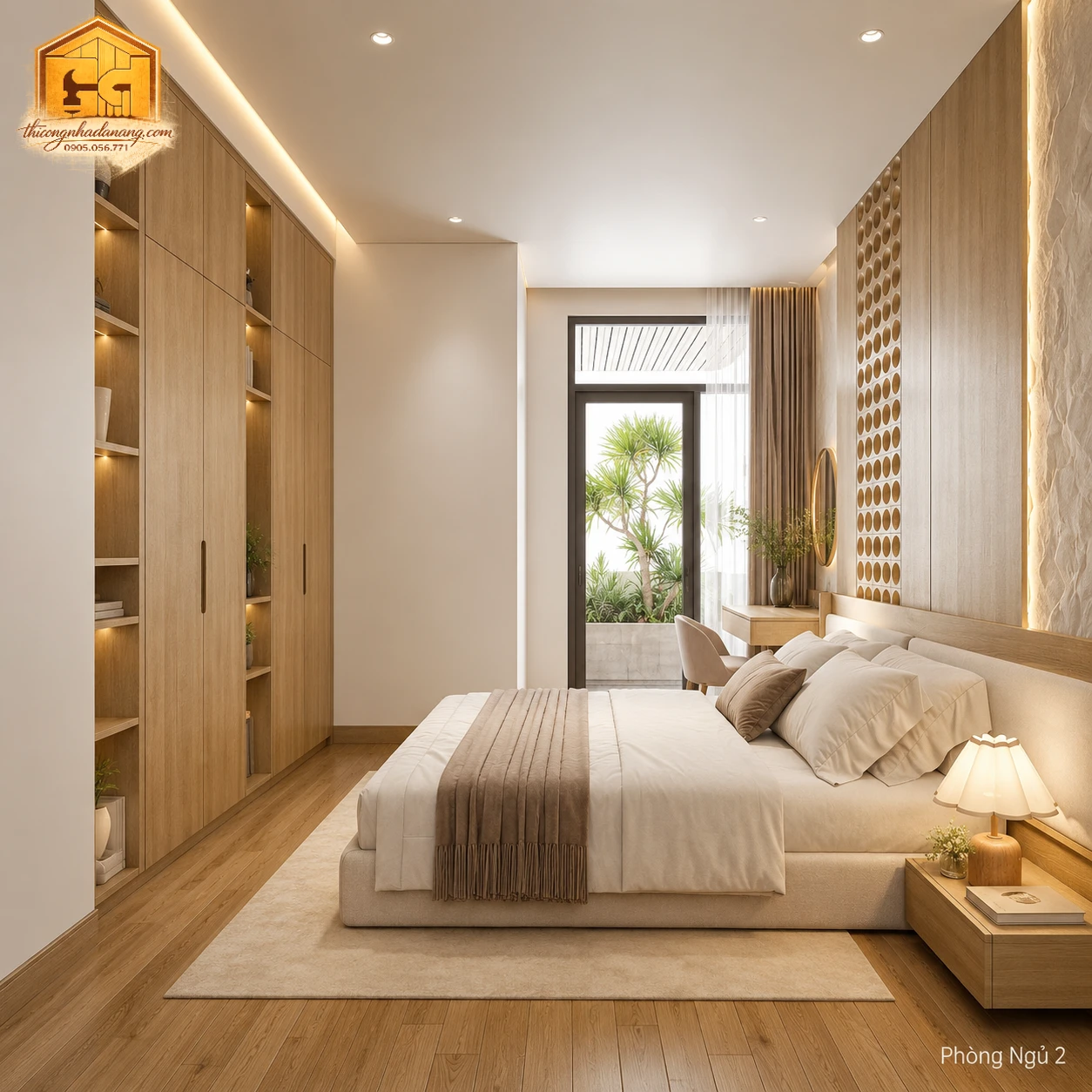 Phòng ngủ 2 - ảnh 5 | góc nhìn chiều sâu không gian phòng ngủ 2 - ảnh 5 nhà phố 2 tầng tại Đà Nẵng - góc nhìn chiều sâu không gian